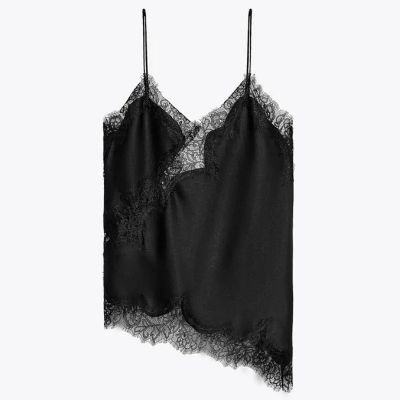 Sexy Floral Lace Satin Patchwork Camisole Vest For Women Summer Y2K Sleeveless Backless Tank Holiday Evening Party Lady Chic Top