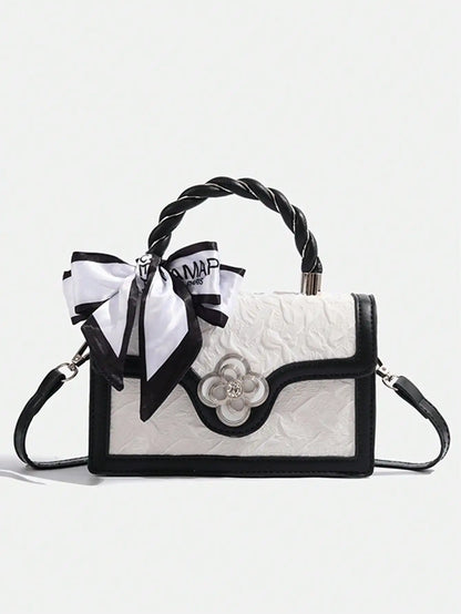 Retro Square Mini Bag Unique Design Multi-Match Crossbody Bag For Women Casual Tote Handbag For Commuting