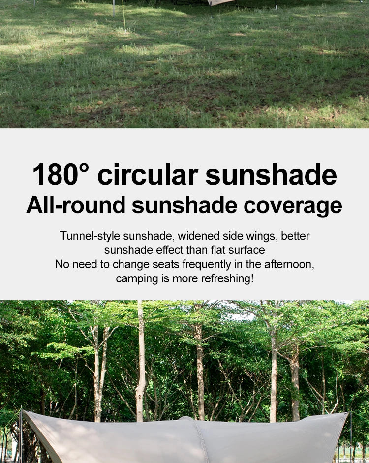 Car Awning Tent 210D Waterproof Windproof UV Sun Shelter Anti-Mosquito Beach Camping Tent Portable for Outdoor