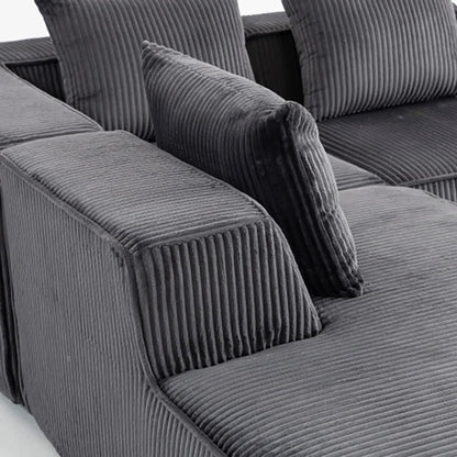Sectional boneless Couch with L-Shape Chaise,Modern Modular sleeper Sofa with Deep Seat, Upholstered Couches for Room