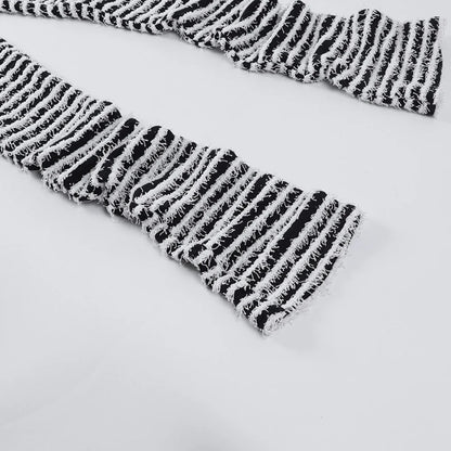 Color Block Stripes Pants Women High Waist Loose Sweatpants Women's Bodycon All-match Summer Trouseres For Female 2023
