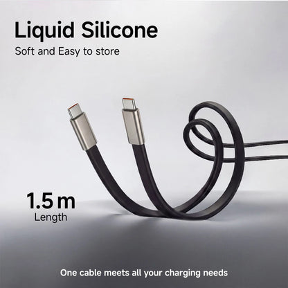 2-IN-1 Type-C Cable Foldable Mobile Phone Holder 240W Fast Charging Data Cable USB C TO USB C Phone Charge Bracket Dual PD cable