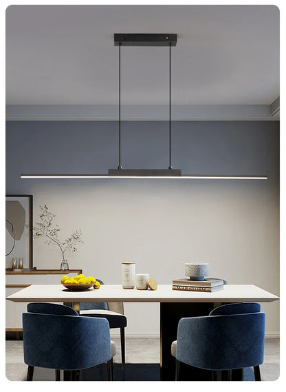 Modern LED Pendant Light 80/100CM For Living Room Kitchen Restaurant Dining Table Bar Indoor Decorative Lighting Hanging Lights