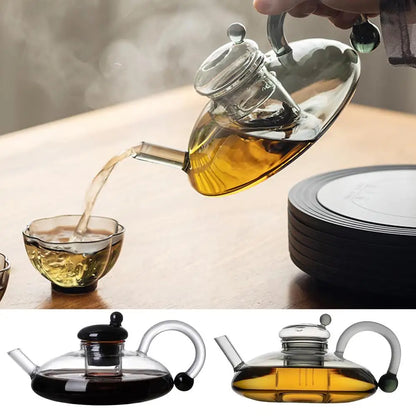 Flower Tea Teapot Set British-Style Boiled Fruit Tea Set Heat-Resistant Glass Affordable Luxury Health Pot Wasserkocher