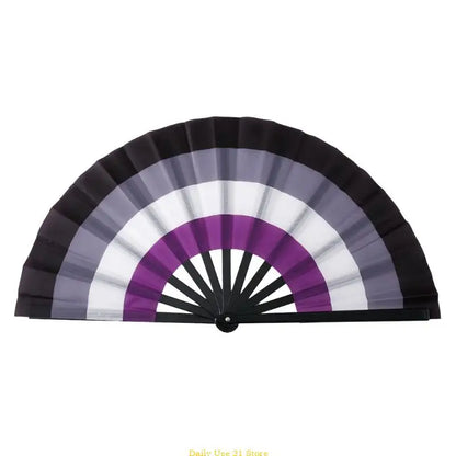 Rainbows Folding Fan Colourful Fan LGBTs Gay Prides Party Summer Music Festival