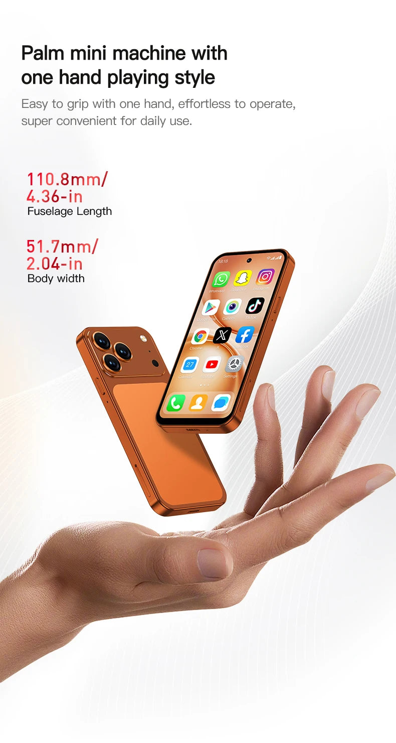 SERVO S45 PRO Android Mini Smartphone 4G LTE 4.5" HD Display 3+64GB Face Unlock Small Portable Cell Phone 2 SIM GPS Play Store