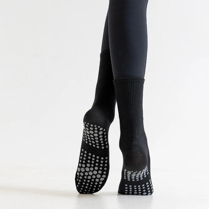 5 pairs Women Anti-skid Yoga Socks Grips Cotton Mid-tube Bottom Breathable Fitness Dance Barre Workout Pilates Socks 8 Colors