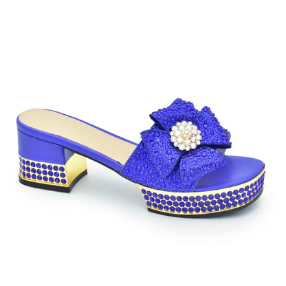 New Design Full Crystal Open Toe Sandals Designer Shoes Women Luxury 2025 Nigerian Women Wedding Shoe Decorated with Rhinestone