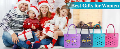 L Large Beach Bag EVA Rubber Waterproof Beach Travel Picnic Storage Basket Women's Shopping Handbag Hemp Bag Jelly Tote Bag