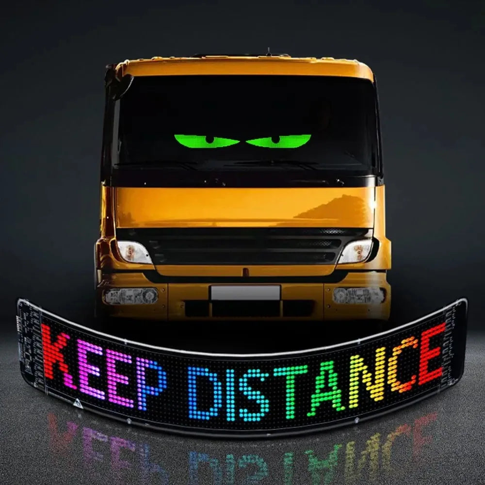 High Brightness Flexible Car LED Display DIY Pattern Text Rolling LED Sign for Car