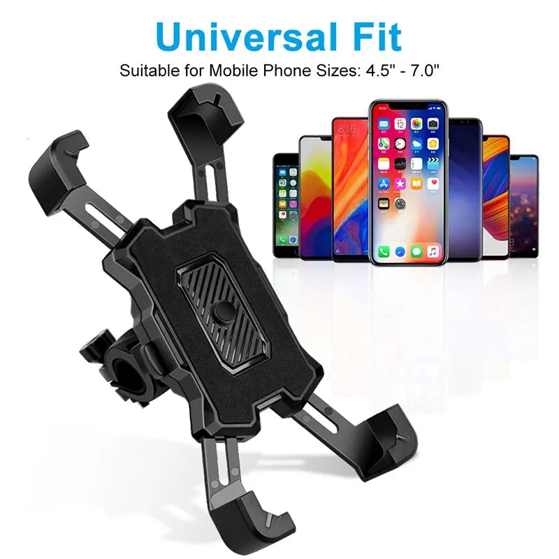 360 Degree Rotatable Bike Phone Holder Universal Bicycle Riding Motorcycle Smart Phone Stand Shockproof Mobile Phone GPS Bracket