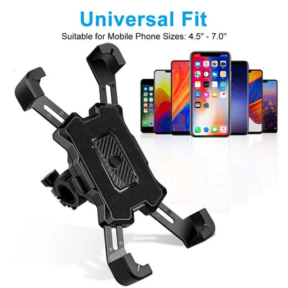 360 Degree Rotatable Bike Phone Holder Universal Bicycle Riding Motorcycle Smart Phone Stand Shockproof Mobile Phone GPS Bracket
