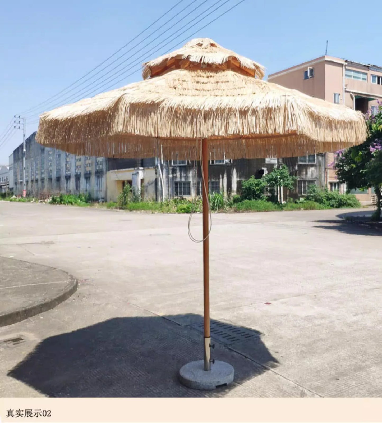 CL  shading thatch umbrella straw simulation straw umbrella courtyard agritainment B & B outdoor beach villa umbrella