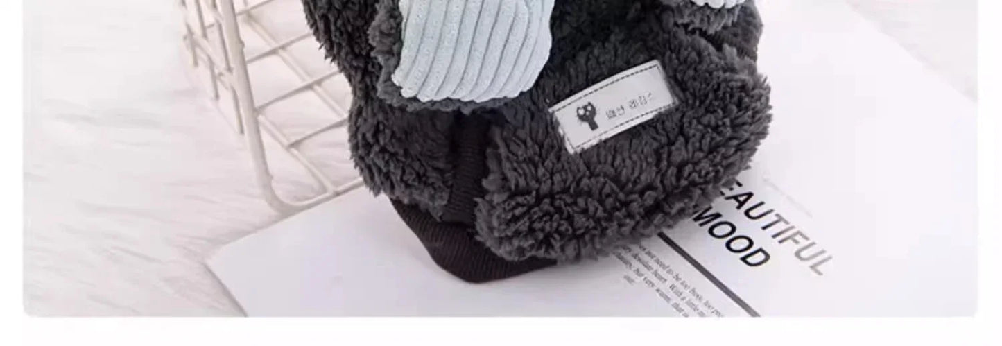Thickened Fluffy Cotton Coat For Kittens Autumn Winter Clothes British Short Hair Doll Puppy Anti Shedding Warm Cat Jacket