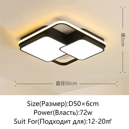 Modern LED Ceiling Light Minimalist Bedroom Lamp Home Decor Ceiling Chandelier Children's Room Lustre Living Room Lights Fixture