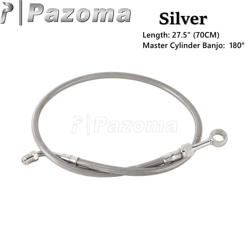 Motorcycle Hydraulic Banjo Braided Line Steel Brake Hose Cable For Harley Softail Slim Breakout Deluxe Street Bob Fat Boy 18-23