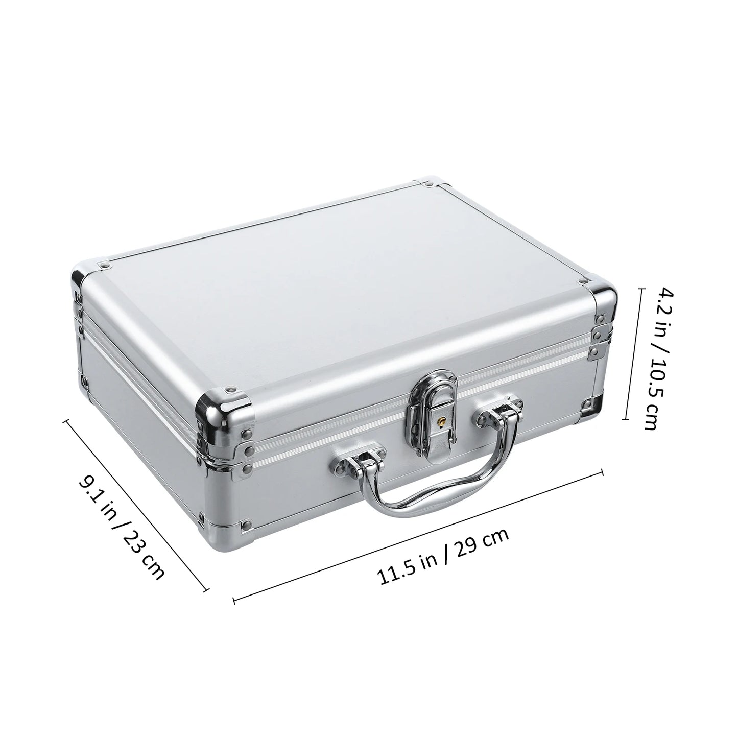 Aluminum Alloy Multi Function Portable Tool Case Briefcase For With Lock Small Size Hard Shell Storage Suitcase Instrument