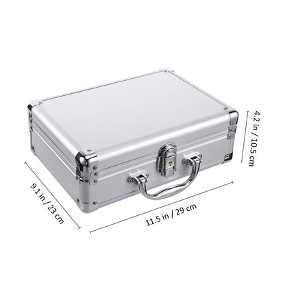 Aluminum Alloy Multi Function Portable Tool Case Briefcase For With Lock Small Size Hard Shell Storage Suitcase Instrument