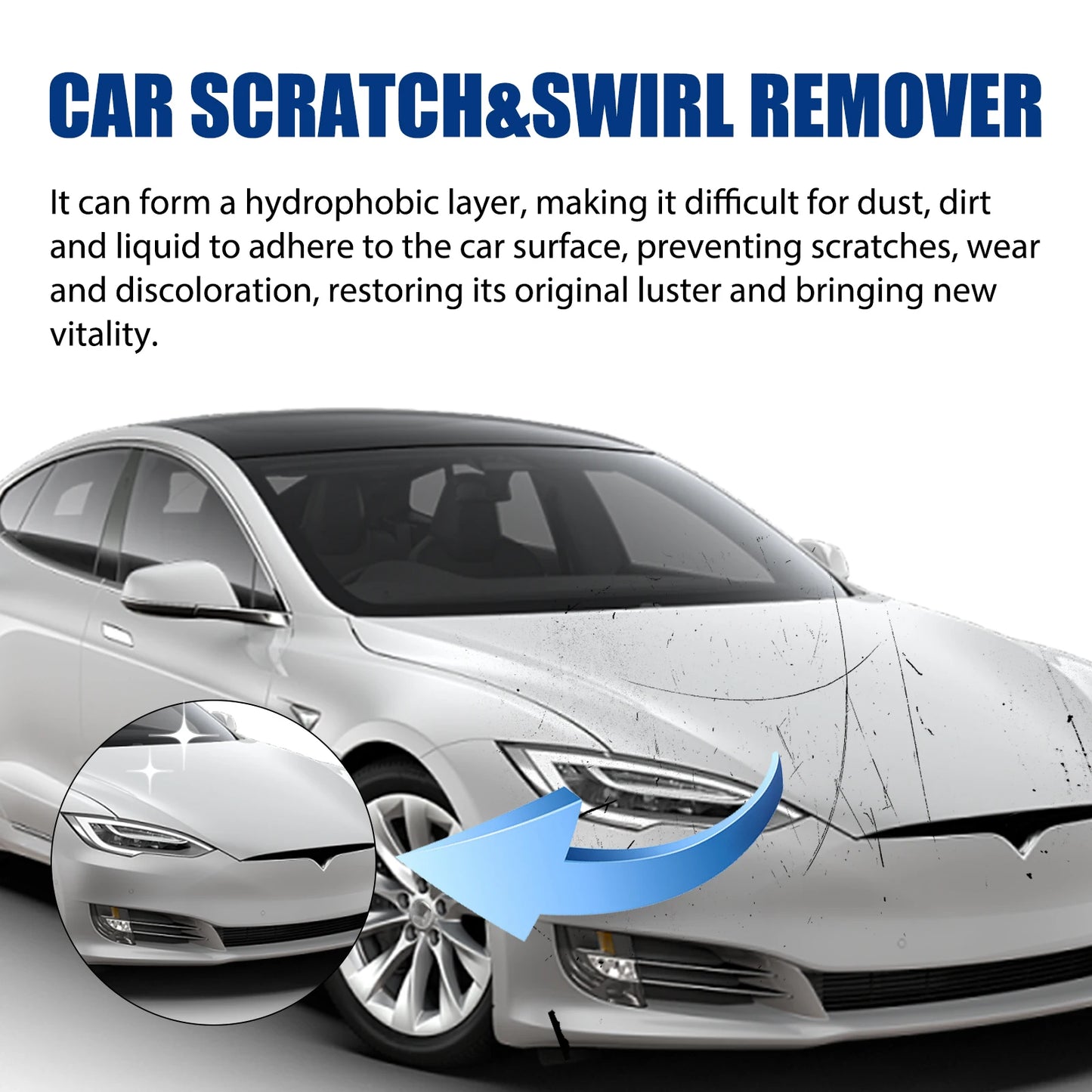 Homonth Car Wax Scratch Swirl Remover Solvent Car Polish Car Polish Solvent 100g Car Wax With Sponge For Repair Paint Scratches