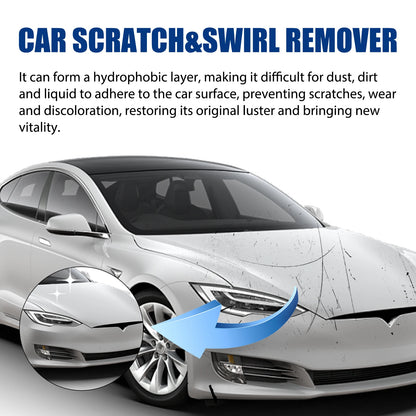 Homonth Car Wax Scratch Swirl Remover Solvent Car Polish Car Polish Solvent 100g Car Wax With Sponge For Repair Paint Scratches