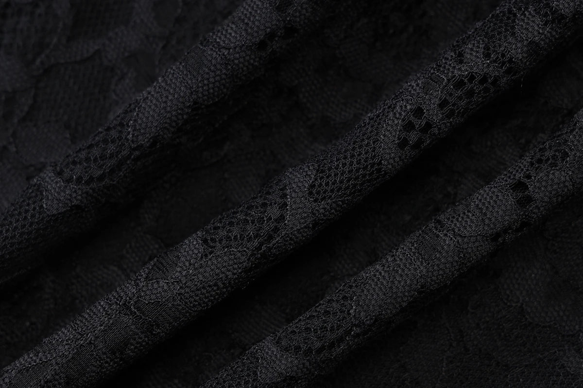 Hugcitar Women'S Fashion Lace Solid Slips Patchwork Sexy Slim See Through Mini Dress Summer Vacation Party Night Club Outfit