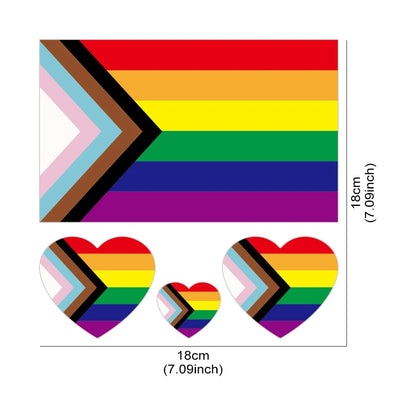 Rainbow Flag Car Sticker Tuning Accessories Window Bumper Funny Body Styling Intersex Inclusive Pride LGBT PVC  Waterproof Vinyl