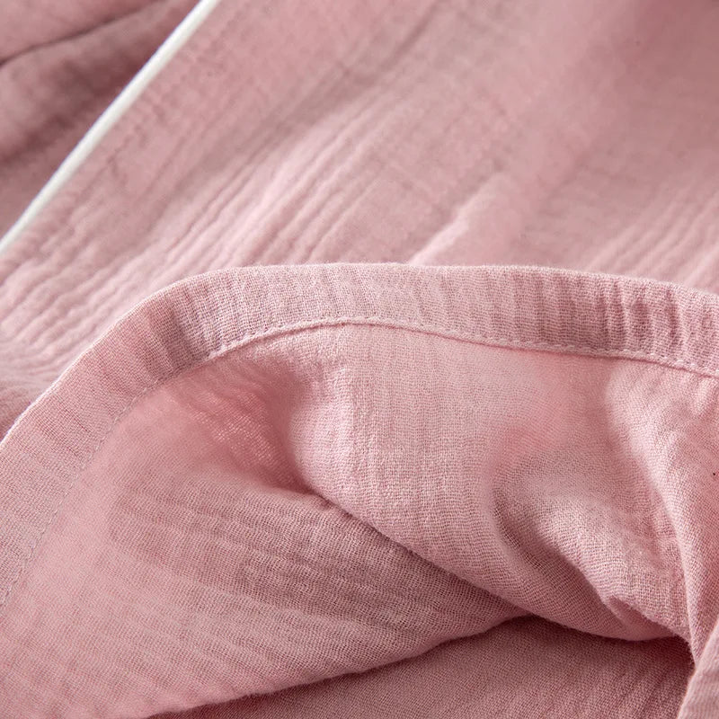 Women's Bathrobe Pure Cotton Large Size Spring Autumn Sleepwear Robe Long Sleeve Couple Home Wear Clothing Female Night Robes