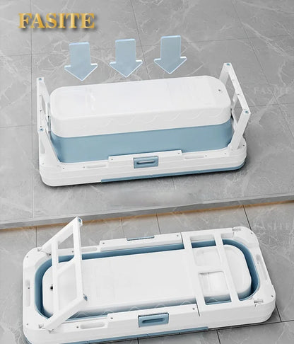 Portable Folding Bathtub for Adults hot Bath Spa Plastic Bathtubs Children Swimming pool Bucket Sauna Lid Cover House Bath Tub