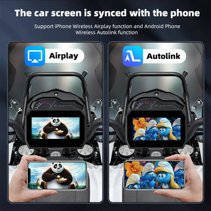 5 inch Wireless CarPlay Moto Android Auto Digital Motorcycle Dashboard GPS Motorcycle Navigation Two Theme Display Screen