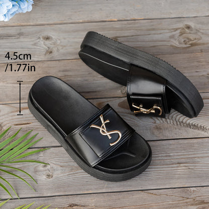 Slippers Luxury Shoes Women Platform Design Slides Fashion Letters Ladies Shoes Casual Slipper Outside Non-slip Slippers Sandals