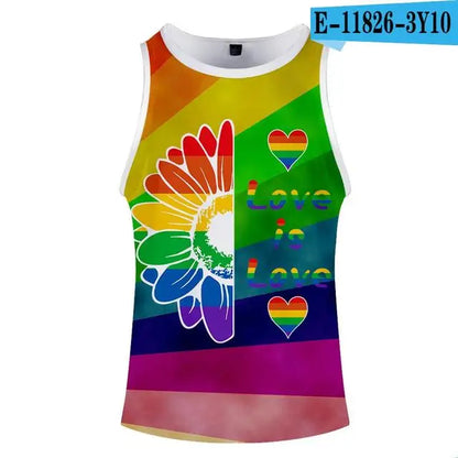Fashion LGBT Love men tank top LGBT Flag fitness sleeveless shirt Lesbian Gay summer vest LGBT pride tank tops Men's clothing