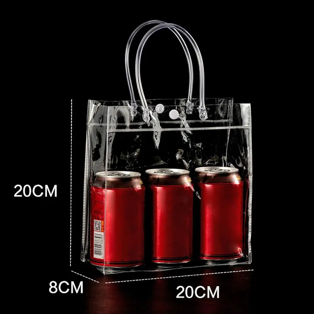 The New PVC Handbag Plastic Candy Bag Convenient Large Capacity Transparent Gift Jelly Bag Gift Bag School Work Daily Matching