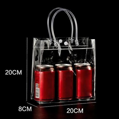 The New PVC Handbag Plastic Candy Bag Convenient Large Capacity Transparent Gift Jelly Bag Gift Bag School Work Daily Matching