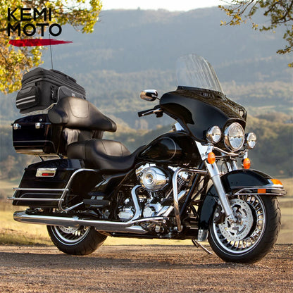 Motorcycle Travel Luggage Rack Tail Bags 40L-50L Expandable Collapsible Trunk Bag for Touring Road King Street Glide Road Glide