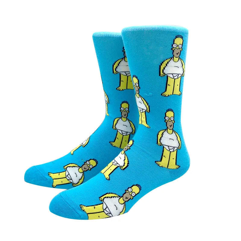 2023 New Anime Women Men Socks Long Socks Men‘s Knee-High Cosplay Sock Adult Personality Hip Hop Harajuku Long Funny Socks 36-45