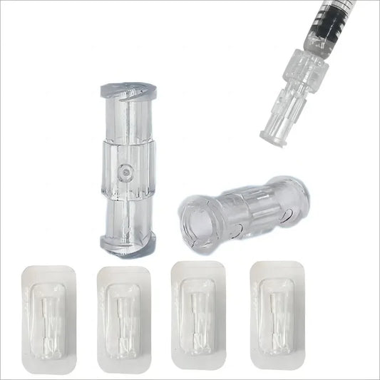 10/20/50/100Pcs Double Helix Luer Syringe Connector Sterile Transparent Pneumatic Parts PP Material Leak Proof Drug Guide Device