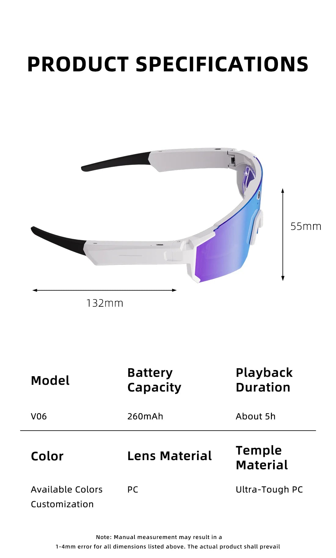 2026 AI Skiing Smart Glasses 800W HD Anti-shake Camera Action Capture Goggles Men 3D Surroud Sound AI Chat Call Sport Sunglasses
