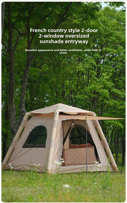 Automatic Inflatable Camping Tent 3-5 Person Waterproof UV Protection With Electric Pump Portable Outdoor Family Hiking Beach Te