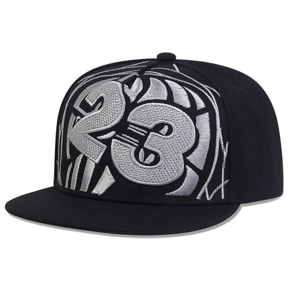 1piece Unisex Number 23 Basketball Embroidery Hip Hop Hat Outdoor Adjustable Sunscreen Leisure Hat Spring Summer Travel Vacation