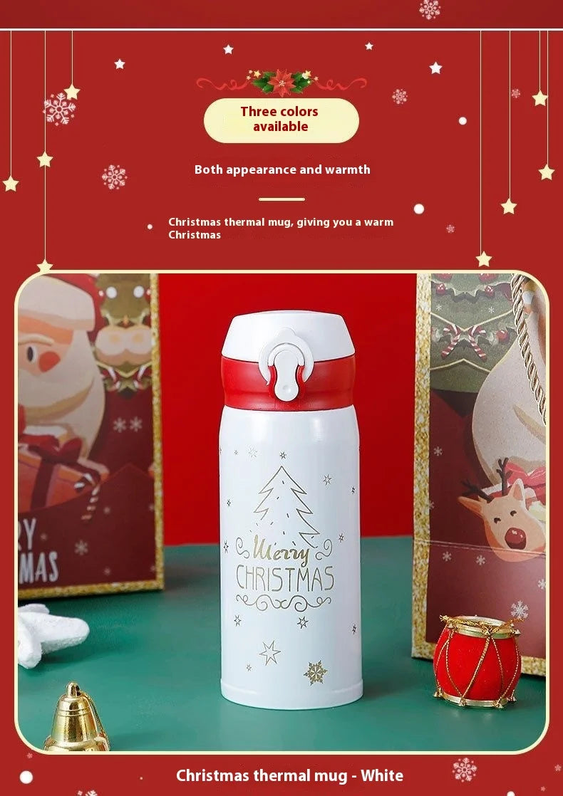 Hot 304 Stainless Steel Christmas and New Year Gift Bouncing Insulated Cup, Creative Water Cup, Internet Famous Minimalist Cup L