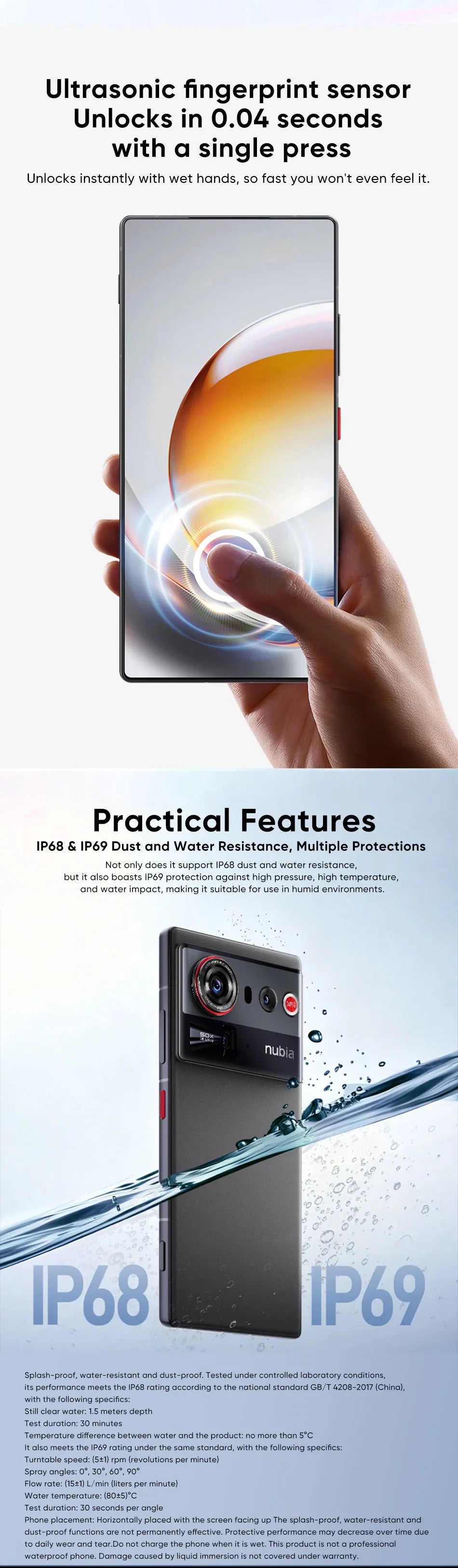 nubia Z80 Ultra 5g Smartphone Global Version Snapdragon 8 Elite Gen 5 6.85'' 144Hz Oled Display 7200Mah 90W Fast Charging 64Mp