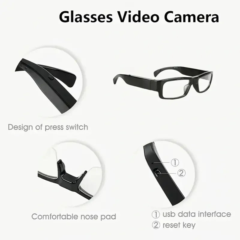 Portable 1080P HD Mini Glasses With Camera Video Recorder Wearable glasses Camera Outdoor Sports DV DVR Surveillance Camcorder