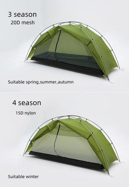 3F UL GEAR Taiji 1 Tent Outdoor Camping 1 Person Tent Ultralight 15D Nylon Tent Waterproof Hiking Mountaineering