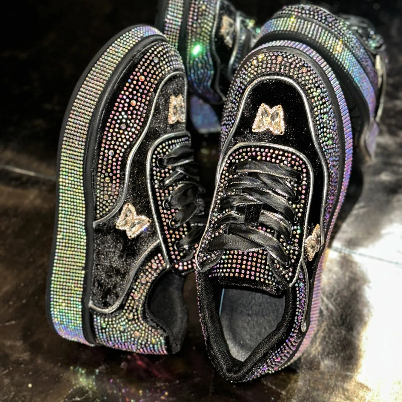 Luxury Designer Women Sneakers Outdoor Platform Female Sneakers Women Fashion Luxury Rhinestone Ladies Shoes Zapatos De Mujer