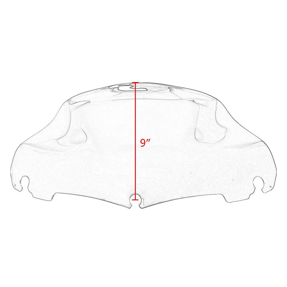 9" Motorcycle Accessories Wave Windshield Windscreen Wind Deflector For Harley Touring Tri/Electra/Street Glide FLHX/I 2014-UP