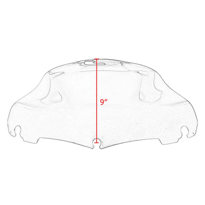 9" Motorcycle Accessories Wave Windshield Windscreen Wind Deflector For Harley Touring Tri/Electra/Street Glide FLHX/I 2014-UP