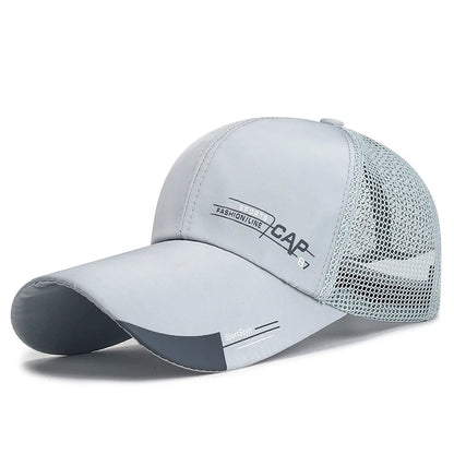 Summer Men Baseball Cap Letter Print Sports Sun Hat Cotton Adjustable Long-Brim Snapback Sun Visor Caps Hip Hop Baseball Hat