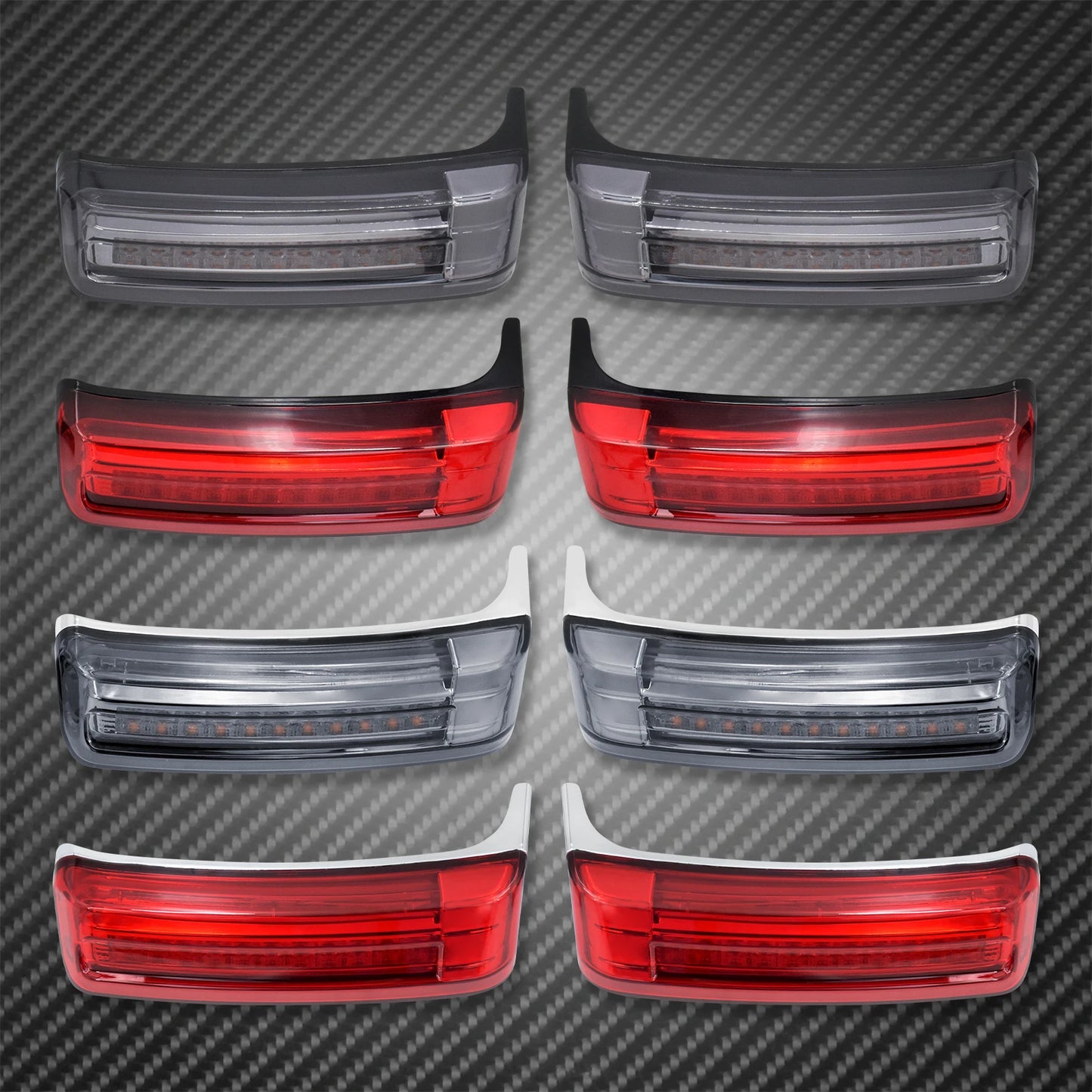 2xMotorcycle LED SaddleBag Turn Lamp Light Run Brake Light For Harley Touring Street Glide Road King FLHR Limited CVO 2014-2022