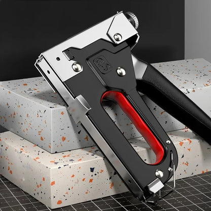 4 In 1 Manual Nailing Gun Construction Stapler Air Nail Woodworking Special Staple Book Household DIY with 800 Staple