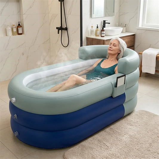 Large Capacity Inflatable Bathtub Portable Home Folding Spa Steam Sauna Bathing Bucket Hotel Space Capsule